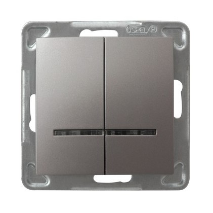 OSPEL IMPRESJA ŁP-2YS/m/23 Łącznik świecznikowy z podświetleniem tytan