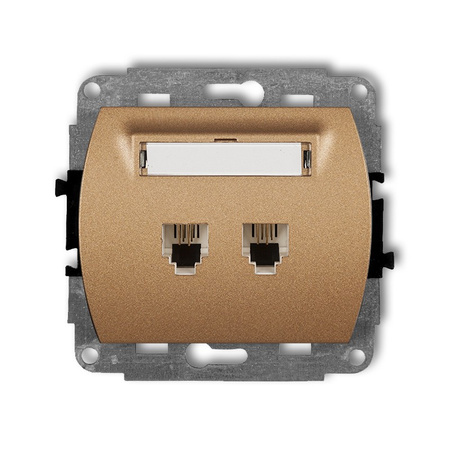 KARLIK TREND 8GT-2 Gniazdo telefoniczne podwójne 2xRJ11