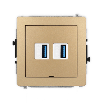 KARLIK DECO 8DGUSBBO-6  Gniazdo podwójne 2xUSB A-A 3.0