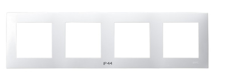 OSPEL SZAFIR RH-4Z/00 Ramka poczwórna do łączników IP-44 biały