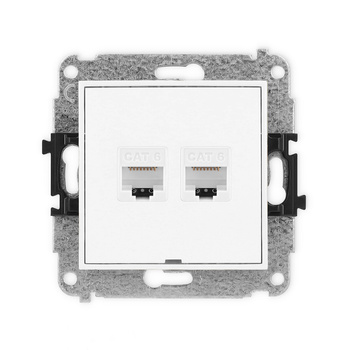 KARLIK MINI MGKBO-4  Gniazdo komputerowe podwójne 2xRJ45