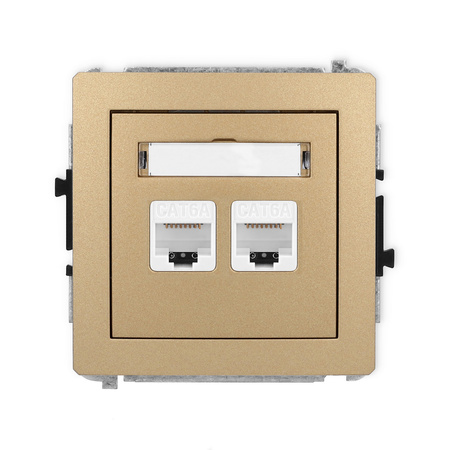 KARLIK DECO 8DGK-8  Gniazdo komputerowe podwójne 2xRJ45