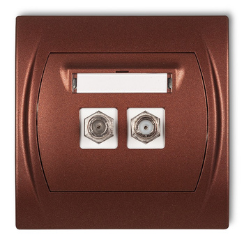 KARLIK LOGO 9LGF-2  Gniazdo antenowe podwójne typu F (SAT)