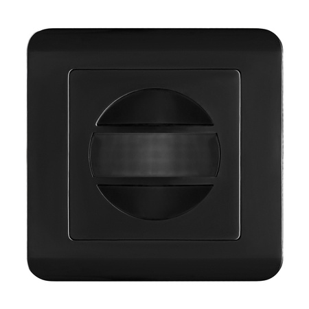 Czujnik ruchu, 2 żyłowy, 160st. IP20, 300W, do puszki, czarny