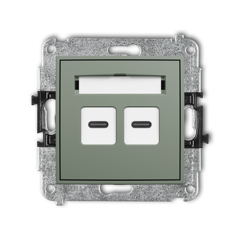 KARLIK MINI 61MGUSB-8 Mechanizm gniazda podwójnego 2xUSB C-C