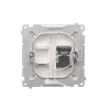 Kontakt-Simon Basic Gniazdo RJ45 kat. 6 poj. z przesł. BM61.01/11 Biały