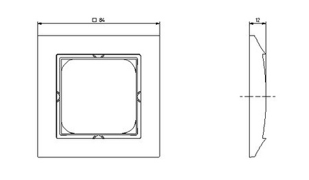 OSPEL IMPRESJA R-1Y/23 Ramka pojedyncza tytan
