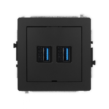 KARLIK DECO 12DGUSBBO-6  Gniazdo podwójne 2xUSB A-A 3.0