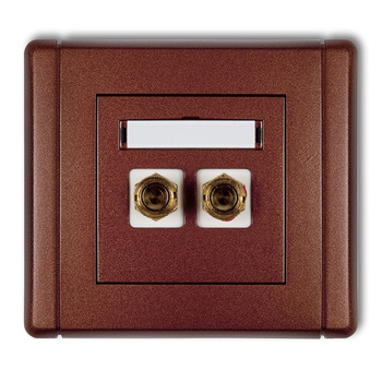 KARLIK FLEXI 9FGG-3  Gniazdo głośnikowe pojedyncze (typu banan - czerwony i czarny