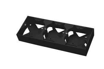 OSPEL AS PNP-3G/33 Puszka instalacyjna do serii As potrójna czarny mat