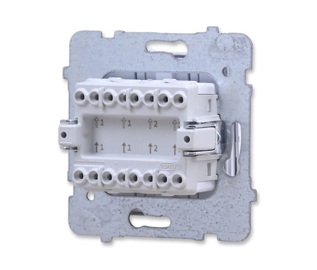 OSPEL AS ŁP-19G/m/00 Łącznik podwójny krzyżowy biały