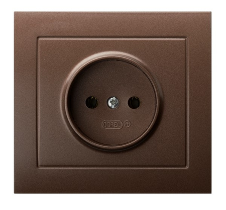 OSPEL KIER GP-1W/52 Gniazdo pojedyncze brąz