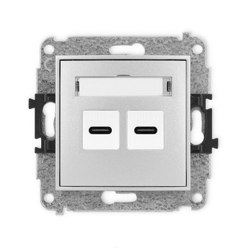 KARLIK MINI 7MGUSB-8  Gniazdo podwójne 2xUSB C-C