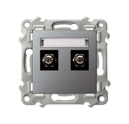 OSPEL SZAFIR GPE-2Z/m/70 Gniazdo ekwipotencjalne podwójne szary