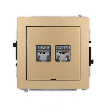KARLIK DECO 8DGKBO-6  Gniazdo komputerowe podwójne 2xRJ45