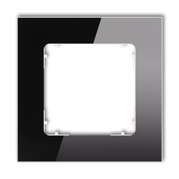 KARLIK ICON 12-0-IRSK-1 Ramka uniwersalna pojedyncza kwadratowa - efekt szkła (ramka: czarna; spód: biały)