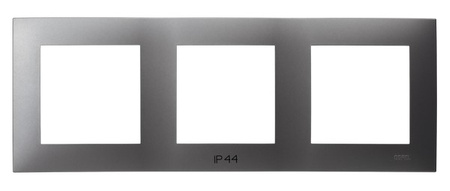 OSPEL SZAFIR RH-3Z/70 Ramka potrójna do łączników IP-44 szary