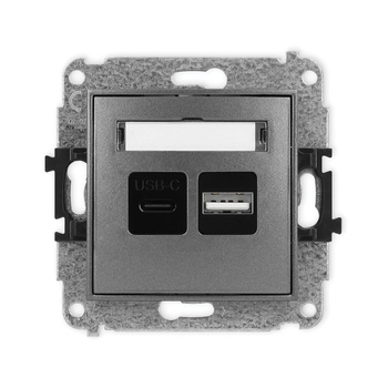 KARLIK MINI 11MCUSB-8  Ładowarka USB podwójna  USB C + USB A