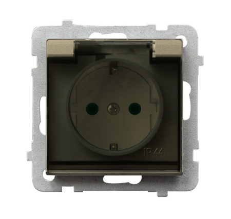 OSPEL SONATA GPH-1RSP/m/39/d Gniazdo bryzgoszczelne schuko IP przesłony