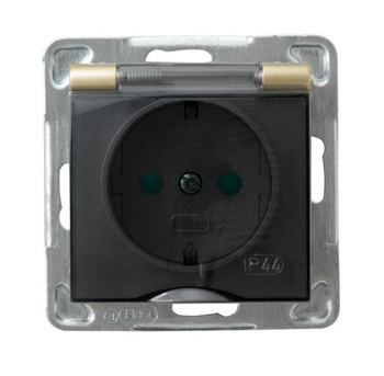 OSPEL IMPRESJA GPH-1YSP/m/28/d Gniazdo bryzgoszczelne schuko, przesłony