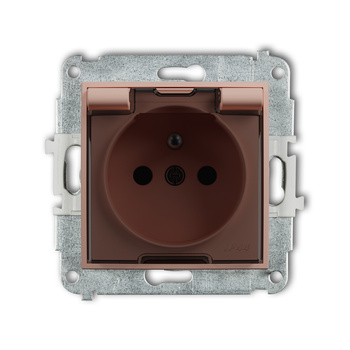 KARLIK MINI 62MGPB-1zdp Mechanizm gniazda bryzgoszczelnego z uziemieniem 2P+Z (klapka dymna, przesłony torów prądowych)