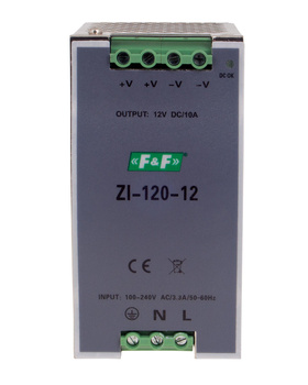 F&F Zasilacz impulsowy ZI-120-12 do układów zasilania urządzeń