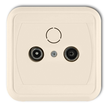 KARLIK LIZA 1GAP-1L12  Gniazdo abonenckie RTV przelotowe 12dB