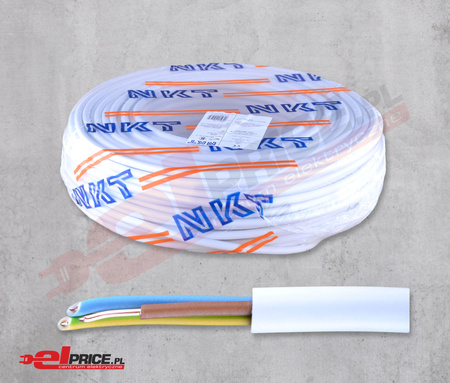 NKT przewód okrągły kabel YDY 3x1,5 żo 450/750 100m