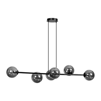 LETO lampa wisząca, moc max.6x40W, E14, czarno-grafitowa