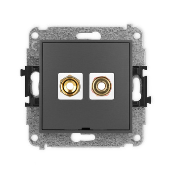 KARLIK ICON 28IGGBO-4  Gniazdo głośnikowe pojedyńcze