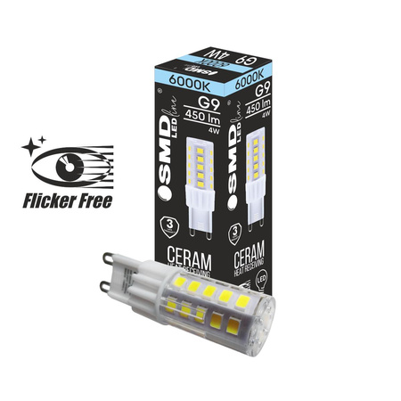 ŻARÓWKA G9 LED SMD CW 4W 450lm 3Y 4380 FF
