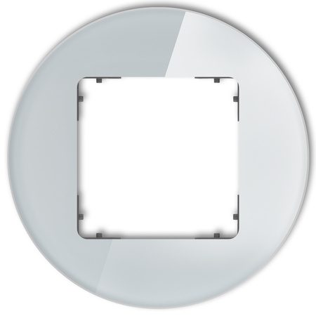 KARLIK ICON 15-28-IRSO-1 Ramka uniwersalna pojedyncza okrągła - efekt szkła (ramka: szara spód: grafitowy mat)