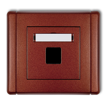 KARLIK FLEXI 9FGM-1P  Gniazdo multimedialne pojedyncze bez modułu (standard Keystone)