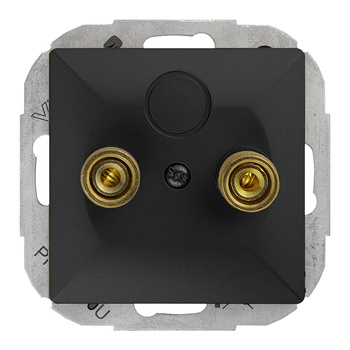 Gniazdo głośnikowe Pearl, PT-2PG, czarny