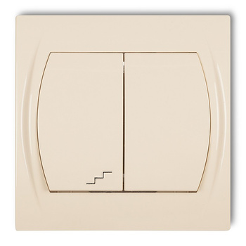 KARLIK LOGO 1LWP-10.1 Łącznik jednobiegunowy ze schodowym (wspólne zasilanie)