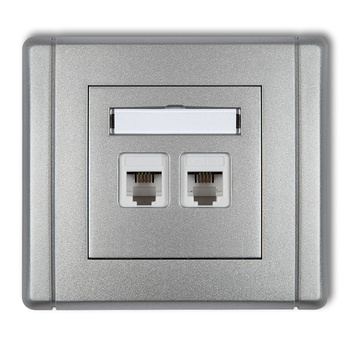 KARLIK FLEXI 7FGT-2  Gniazdo telefoniczne podwójne 2xRJ11