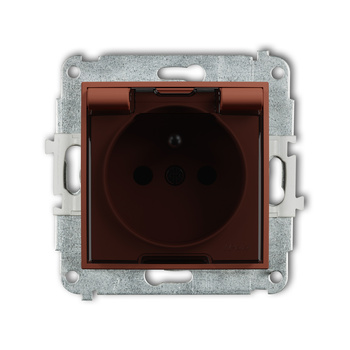KARLIK MINI 63MGPB-1zdp Mechanizm gniazda bryzgoszczelnego z uziemieniem 2P+Z (klapka dymna, przesłony torów prądowych)