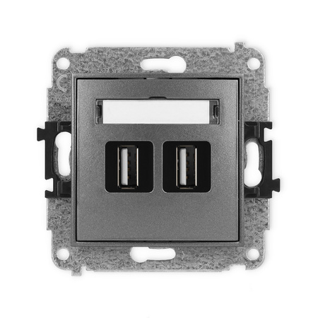 KARLIK MINI 11MGUSB-2  Gniazdo podwójne 2xUSB A-A 2.0