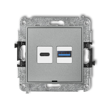 KARLIK ICON 7ICUSBBO-8  Ładowarka USB podwójna  USB C + USB A