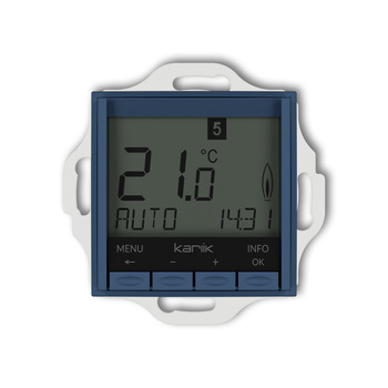 KARLIK ICON 64IRT-3.1 Mechanizm uniwersalnego elektronicznego tygodniowego regulatora temperatury (podświetlenie białe)
