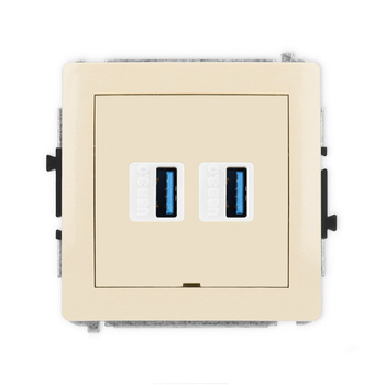 KARLIK DECO 1DGUSBBO-6  Gniazdo podwójne 2xUSB A-A 3.0