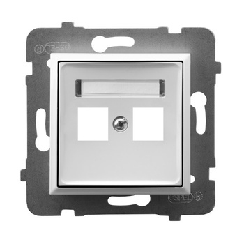 Ospel aria GPK-2U/p/00 Obudowa gniazda podwójnego typu Keystone prosta