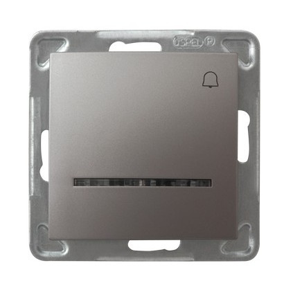 OSPEL IMPRESJA ŁP-6YS/m/23 Łącznik zwierny "dzwonek" z podświetleniem