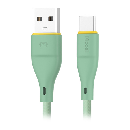 Kabel USB-A - USB-C Miccell VQ-D06, 2,4A, 1m, zielony