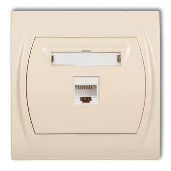 KARLIK LOGO 1LGK-1   Gniazdo komputerowe pojedyncze 1xRJ45