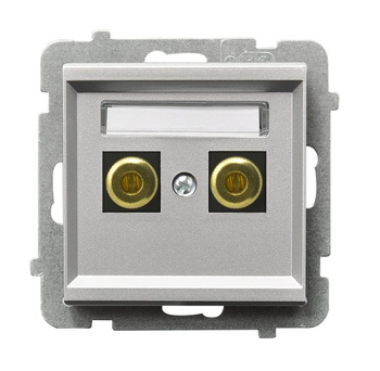 OSPEL SONATA GGN-1R/m/38 Gniazdo głośnikowe pojedyncze srebro