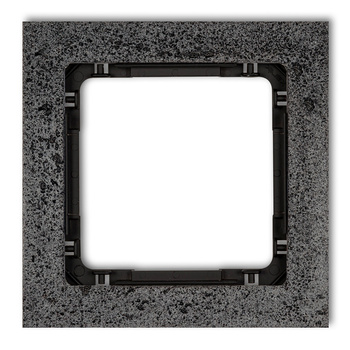 KARLIK DECO 11-12-DRB-1 Ramka uniwersalna pojedyncza - beton (ramka: antracytowa; spód: czarny)