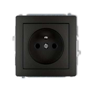 KARLIK DECO 12DGP-1zp  Gniazdo pojedyńcze  z uziemieniem 2P+Z (przesłony torów prądowych)