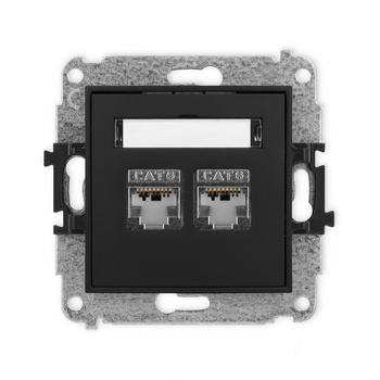 KARLIK MINI 12MGK-6  Gniazdo komputerowe podwójne 2xRJ45