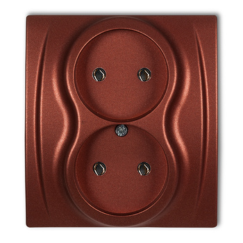 KARLIK LOGO 9LGP-2 Gniazdo podwójne bez uziemienia 2x2P (bez przesłon torów prądowych)